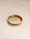 Small Circular Brass Coaster with Floral Designs