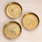 Small Circular Brass Coaster with Floral Designs