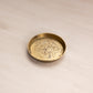 Small Circular Brass Coaster with Floral Designs