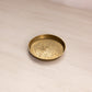 Small Circular Brass Coaster with Floral Designs
