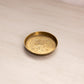 Small Circular Brass Coaster with Floral Designs
