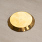 Small Circular Brass Detailed Edge Coaster with Floral Designs
