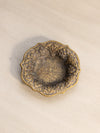 Small Circular Brass Dish with Floral Designs (Made in Greece)