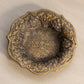 Small Circular Brass Dish with Floral Designs (Made in Greece)
