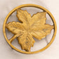 Small Circular Brass Leaf Trivet