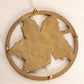 Small Circular Brass Leaf Trivet