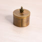 Small Circular Brass Stamp Dispenser with Fancy Finial