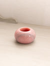 Small Circular Pink Stone Candleholder