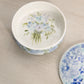 Vintage Small Circular White Ceramic Blue Floral Lidded Jar
