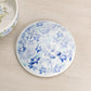 Vintage Small Circular White Ceramic Blue Floral Lidded Jar