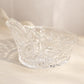 Small Clear Crystal Glass Elegant Tiara Crown Bowl