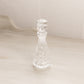 Small Clear Crystal Glass Perfume Bottle with Diamond Designs