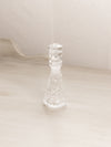 Small Clear Crystal Glass Perfume Bottle with Diamond Designs