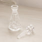 Small Clear Crystal Glass Perfume Bottle with Diamond Designs