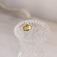 Small Clear Crystal Glass Vase with Sawtooth Edge Made in Yugoslavia