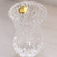 Small Clear Crystal Glass Vase with Sawtooth Edge Made in Yugoslavia