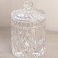 Small Clear Crystal Lidded Jar