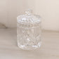 Small Clear Crystal Lidded Jar