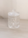 Small Clear Crystal Lidded Jar