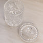 Small Clear Crystal Lidded Jar