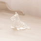 Small Clear Iridescent Glass Dog Figurine
