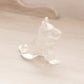 Small Clear Iridescent Glass Dog Figurine