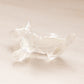 Small Clear Iridescent Glass Dog Figurine