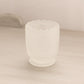 Small Clear Satin Glass Toothpick Holder with Floral Designs