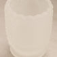 Small Clear Satin Glass Toothpick Holder with Floral Designs