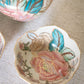 Small Ceramic Floral Vase Set with 2 Matching Bowls