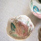 Small Ceramic Floral Vase Set with 2 Matching Bowls