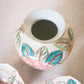 Small Ceramic Floral Vase Set with 2 Matching Bowls