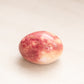 Small Cranberry Pink Stone Egg with Flat Side