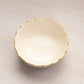 Small Cream Porcelain Bowl with Floral and Butterfly Designs