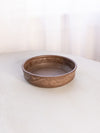 Small Dark Brown Floral & Branch Ceramic Shallow Bowl