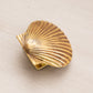 Small Gold Tone Metal Shell Clip