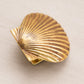 Small Gold Tone Metal Shell Clip