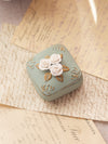 Small Green Ceramic Jasperware Lidded Floral Box