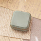 Small Green Ceramic Jasperware Lidded Floral Box
