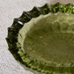 Vintage Small Oval Fenton Green Glass Thumbprint Ashtray Dish