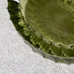 Vintage Small Oval Fenton Green Glass Thumbprint Ashtray Dish