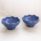 Small Hall Blue Ceramic Bowls with Swirl Design (Set of 2)