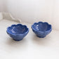 Small Hall Blue Ceramic Bowls with Swirl Design (Set of 2)