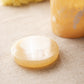 Small Honey Colored Stone Lidded Cylindrical Jar
