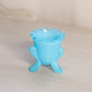 Small Light Blue Milk Degenhart Glass Floral Rom Toothpick Holder