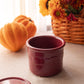 Small Burgundy Longaberger Woven Traditions Lidded Crock