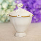 Vintage Limoges France Porcelain Off-White & Gold Floral Lidded Jar