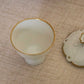 Vintage Limoges France Porcelain Off-White & Gold Floral Lidded Jar