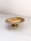 Small Oval Footed Brass Dish