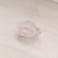 Vintage Boyd Small Pale Pink Glass Swan Salt Cellar Toothpick Holder